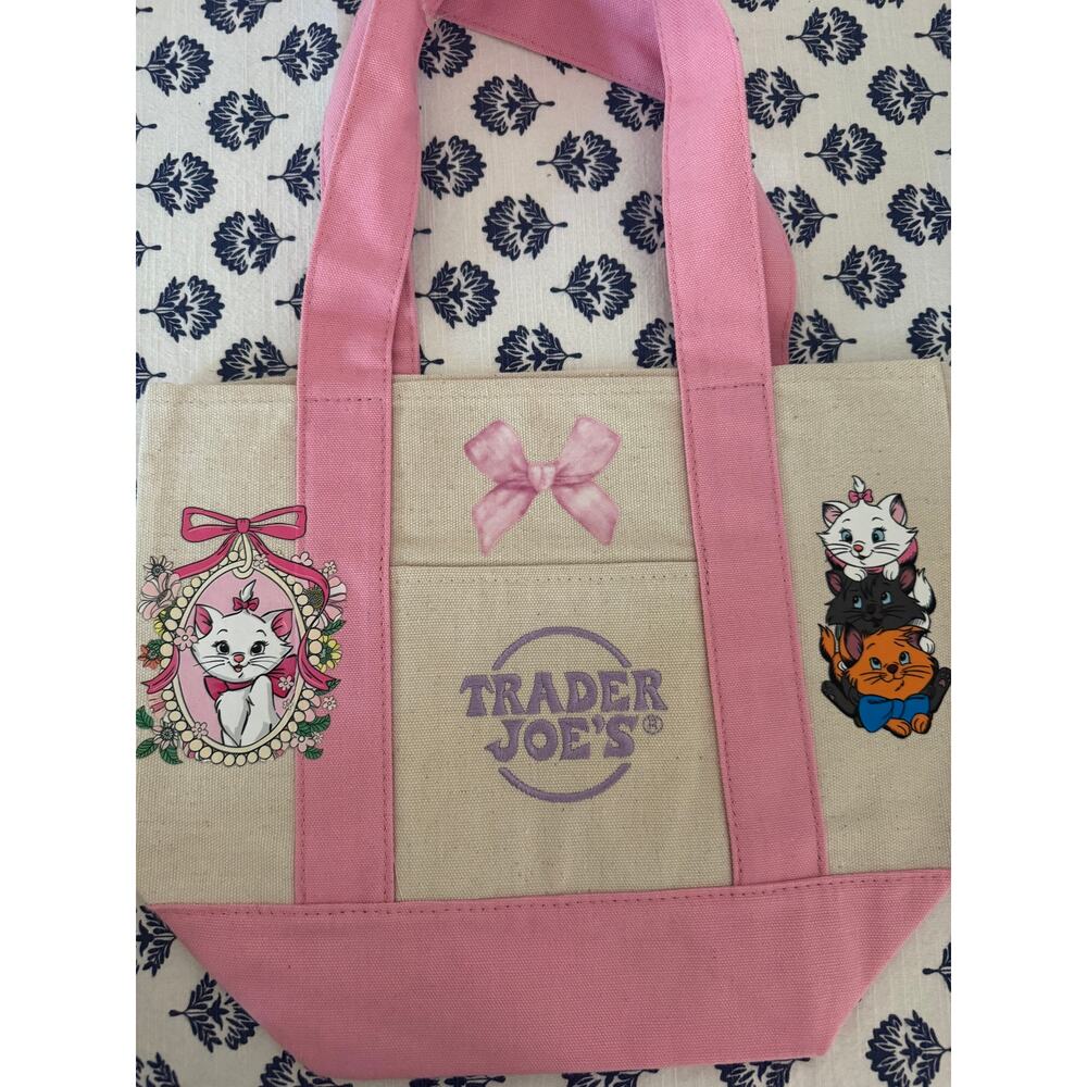 Disney Marie Pink Double Sided Custom Made Trader Joes Mini Tote